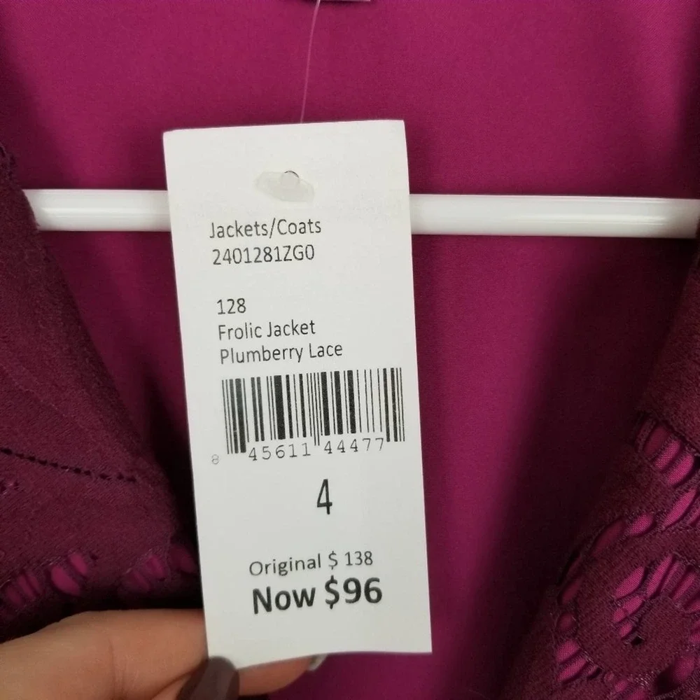 🌵Cabi| plumberry lace frolic jacket size 4 - Picture 5 of 8
